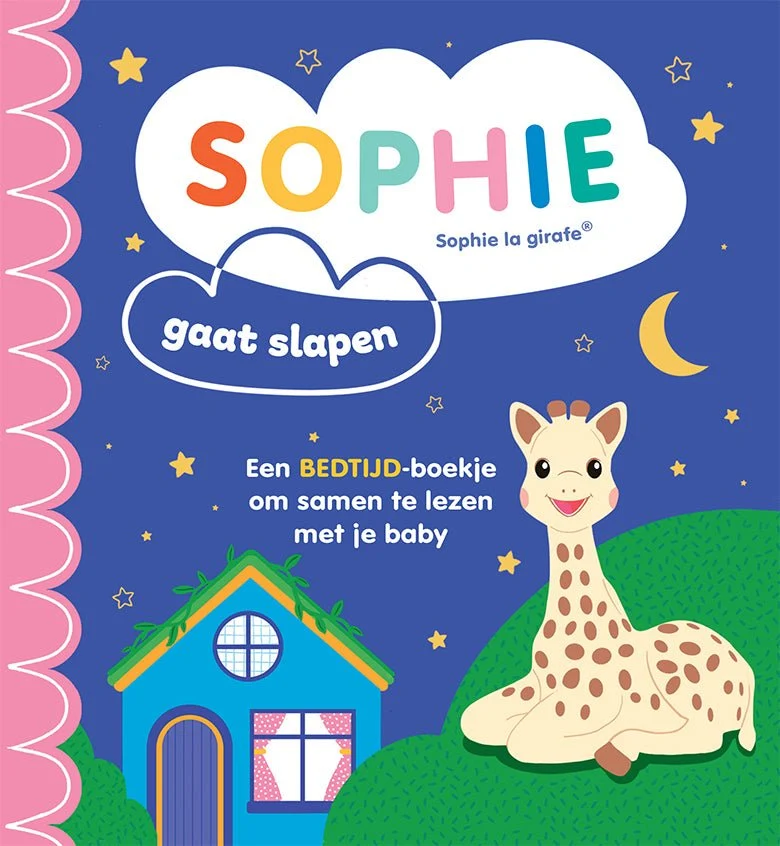Sophie kirahvi Baby Booklet Sophie menee nukkumaan