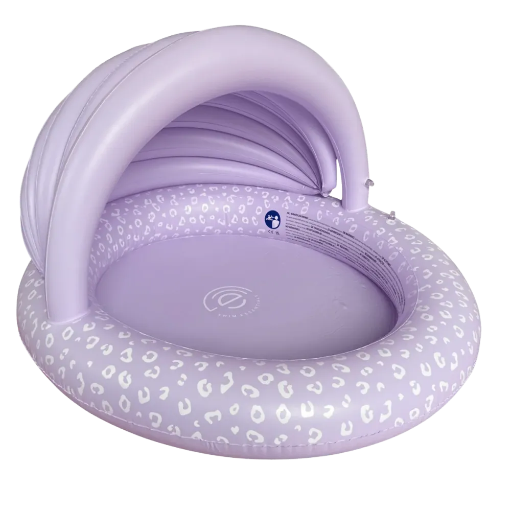 Swim Essentials Uima-allas Lilac Leopard 100 Dia aurinkosuojalla varustettuna