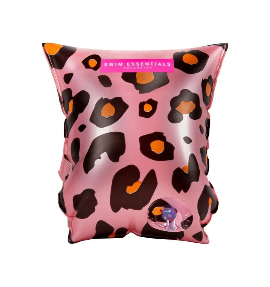 Swim Essentials Uimahihnat Panther Print 0-2 vuotta Vaaleanpunainen