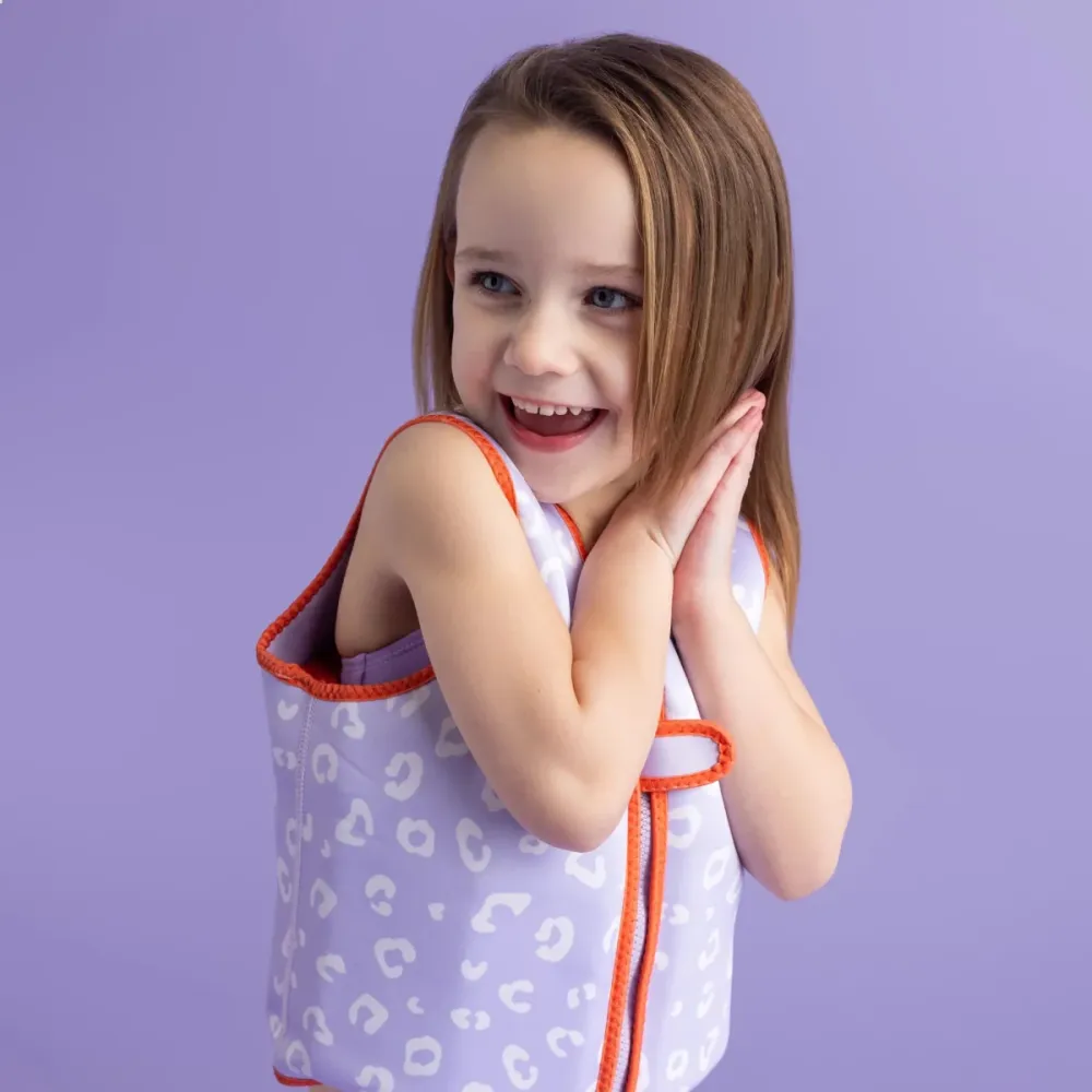Swim Essentials Uimaliivit Lilac Leopard 3-6 vuotta