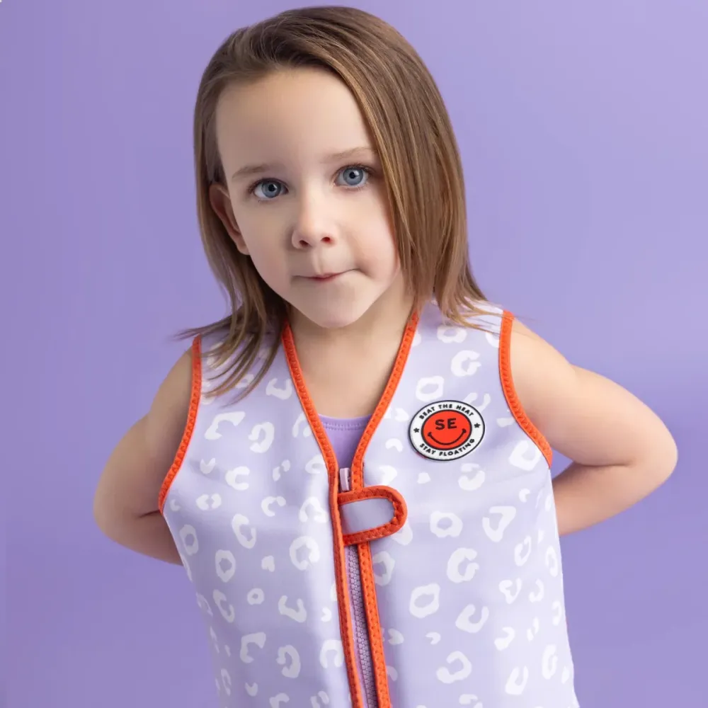 Swim Essentials Uimaliivit Lilac Leopard 3-6 vuotta