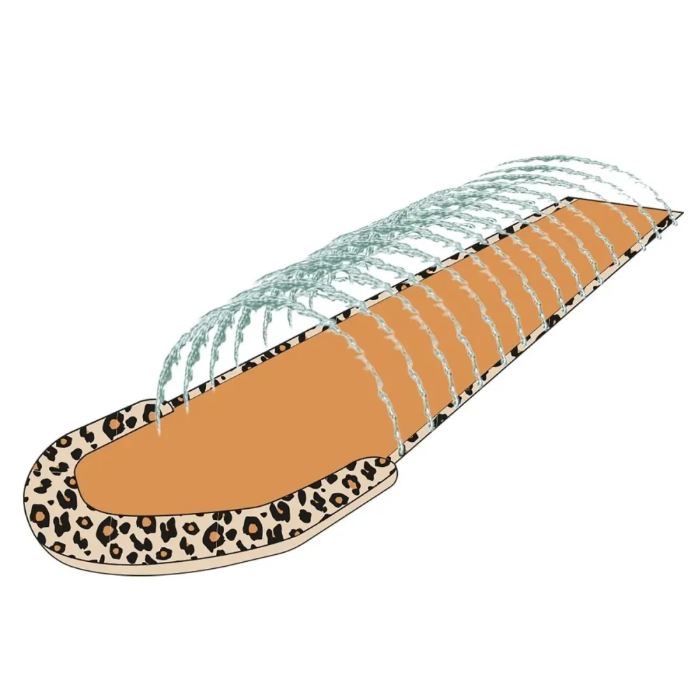 Swim Essentials vesiliukumäki Leopard Beige suihkuttimilla 5.5M