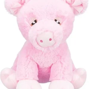 Trixie Be Eco Pig Edison -pehmolelu, kierrätetty pinkki - pehmeä ja kestävä koiran pehmolelu