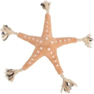 Trixie Be Nordic Starfish Jane -pehmolelu/köysi, beige - 32 cm (2 kpl pakkaus)