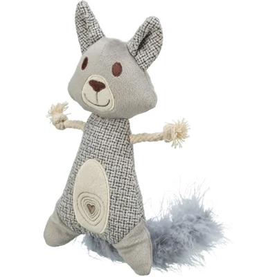 Trixie Raccoon XXL -pehmolelu / kangas, höyhen ja kissanminttu