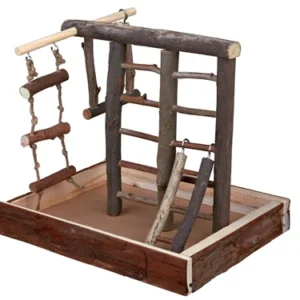Trixie Swing Wood 8 x 15 cm – tukeva kaarikeinu luonnonvärisellä orrella