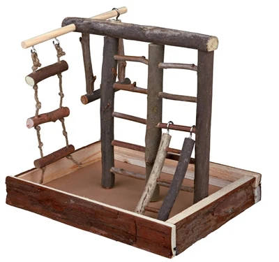 Trixie Swing Wood 8 x 15 cm – tukeva kaarikeinu luonnonvärisellä orrella