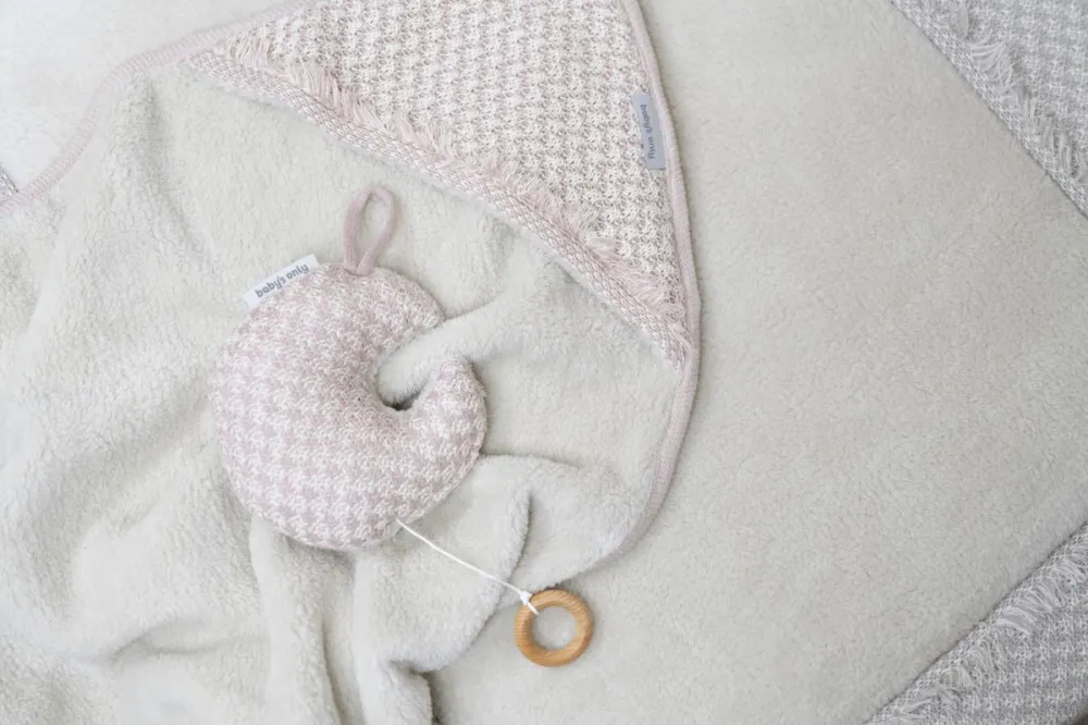 Vauvan ainoa soittorasia Moon Happiness Vanha vaaleanpunainen