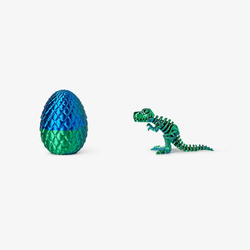 Vihreä 3D dinosauer muna
