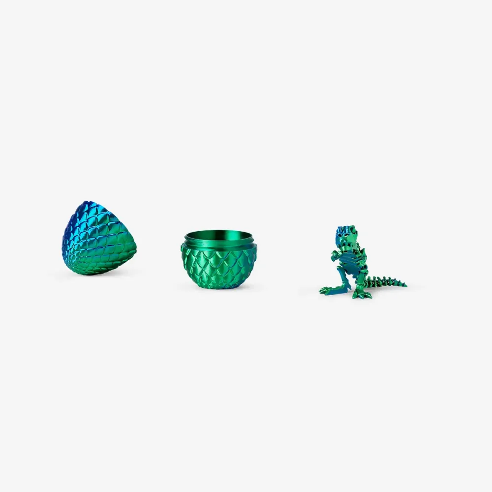 Vihreä 3D dinosauer muna