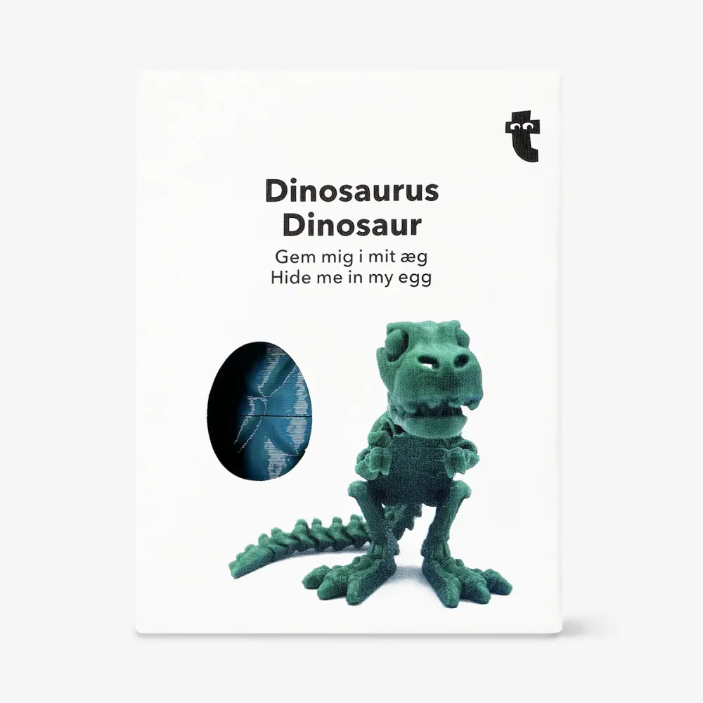 Vihreä 3D dinosauer muna