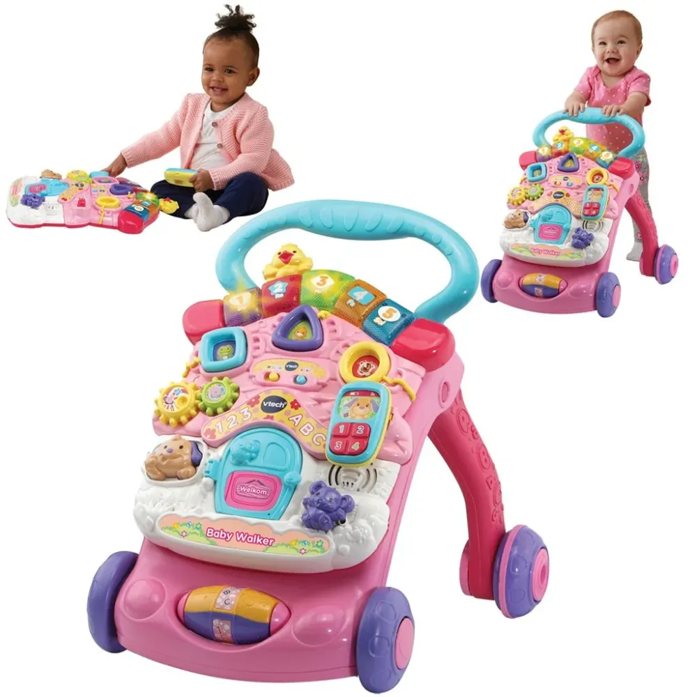 Vtech lastenrattaat Vauvan kävelytuoli vaaleanpunainen
