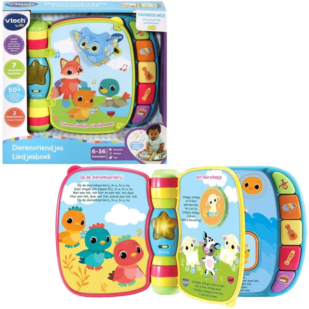 Vtech vauvakirja Eläinten ystävät Lauluja Sininen