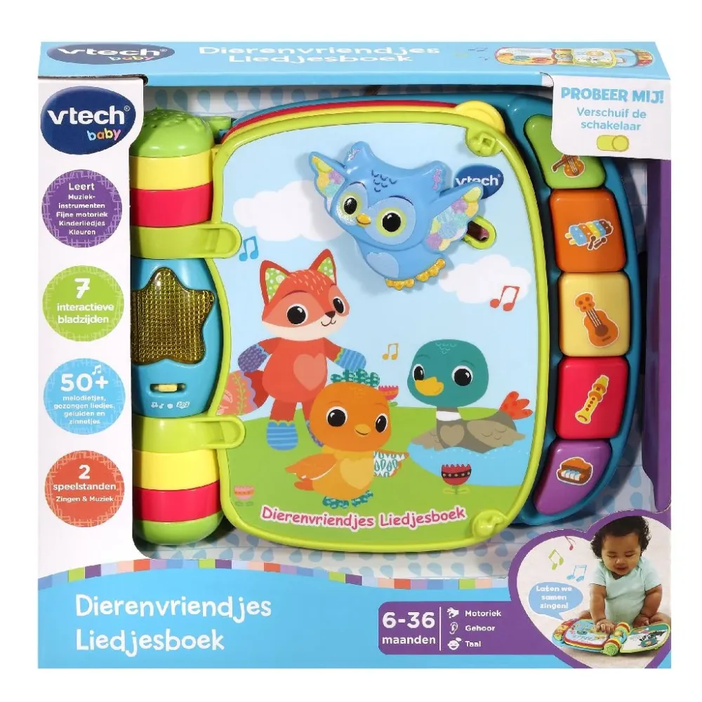Vtech vauvakirja Eläinten ystävät Lauluja Sininen