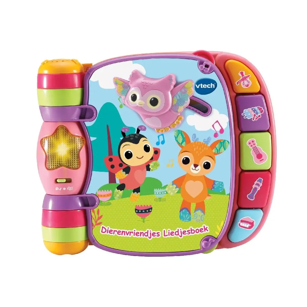 Vtech vauvakirja Eläinten ystävät lauluja vaaleanpunainen