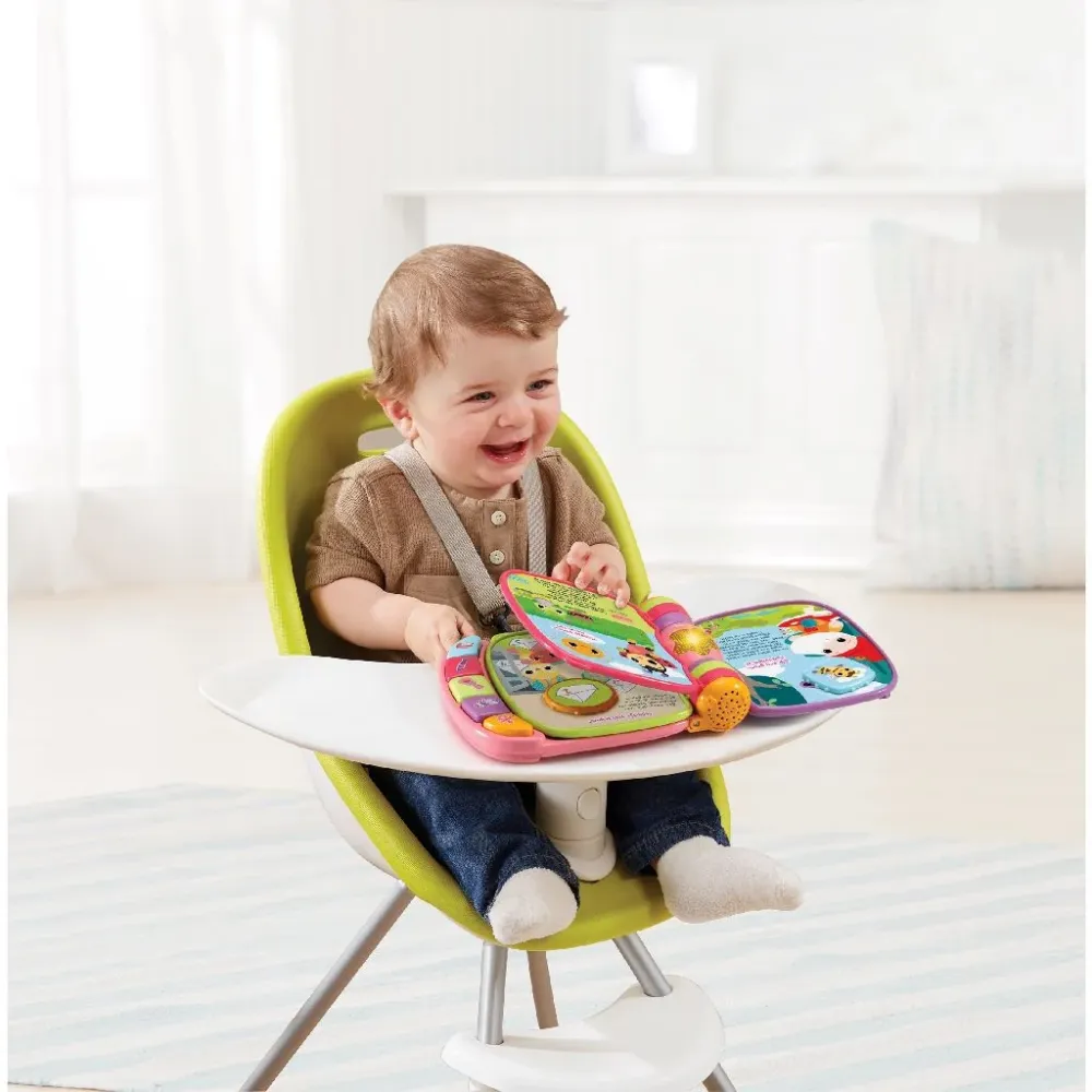 Vtech vauvakirja Eläinten ystävät lauluja vaaleanpunainen