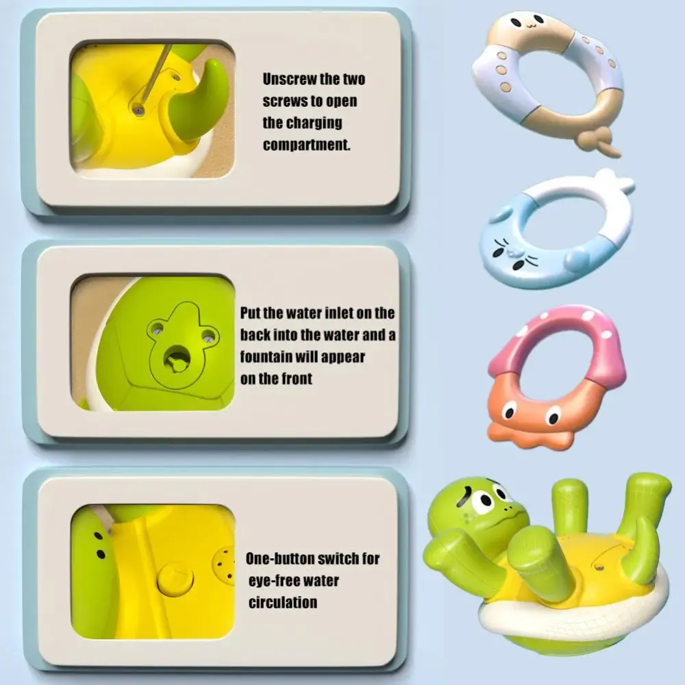 Water Turtle™ – Hauskanpitoa kylvyssä - Kilpikonna suihkulähde