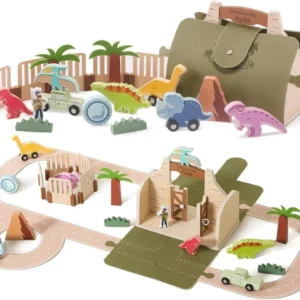 Woods™ - Esihistoriallista hauskanpitoa - Puinen Dino Park-setti