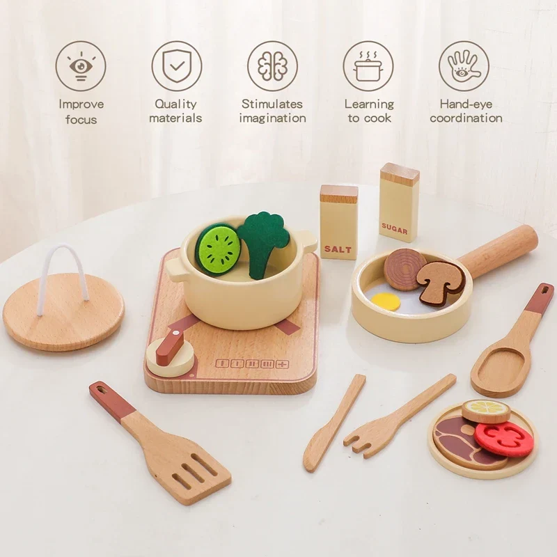 Woods™ - Minikokit liikkeellä - Puinen leikkikeittiösetti