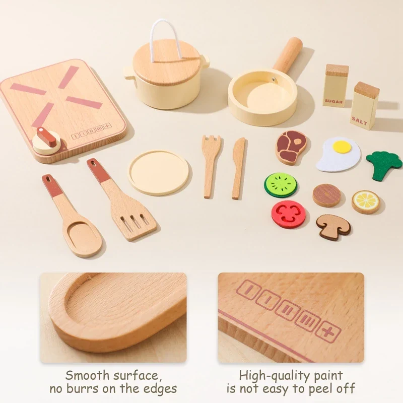Woods™ - Minikokit liikkeellä - Puinen leikkikeittiösetti