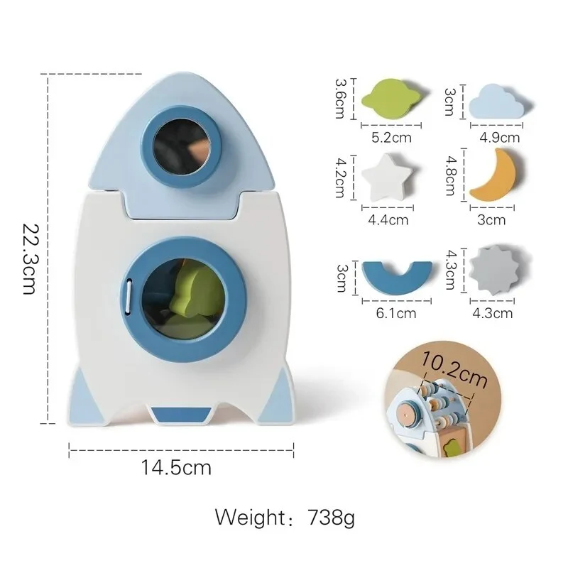 Woods™ Rocket Blocks - Tähtipölyseikkailuja - Puinen rakettilelu