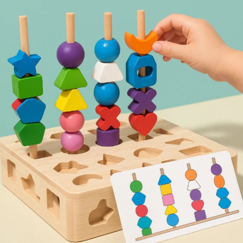Woods™ - Rohkaise luovuutta ja paranna taitoja - värikäs Montessori-palapelisarja