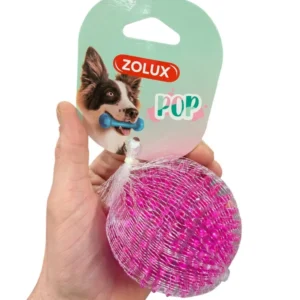 Zolux Pop TPR Spiky Ball Pink – Noutopallo ikenien hieronnalla – 8 cm
