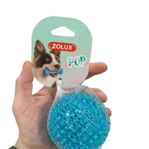 Zolux Pop TPR Spiky Ball Turquoise – Noutopallo ikenien hieronnalla – 8 cm