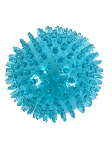 Zolux Pop TPR Spiky Ball Turquoise – Noutopallo ikenien hieronnalla – 8 cm