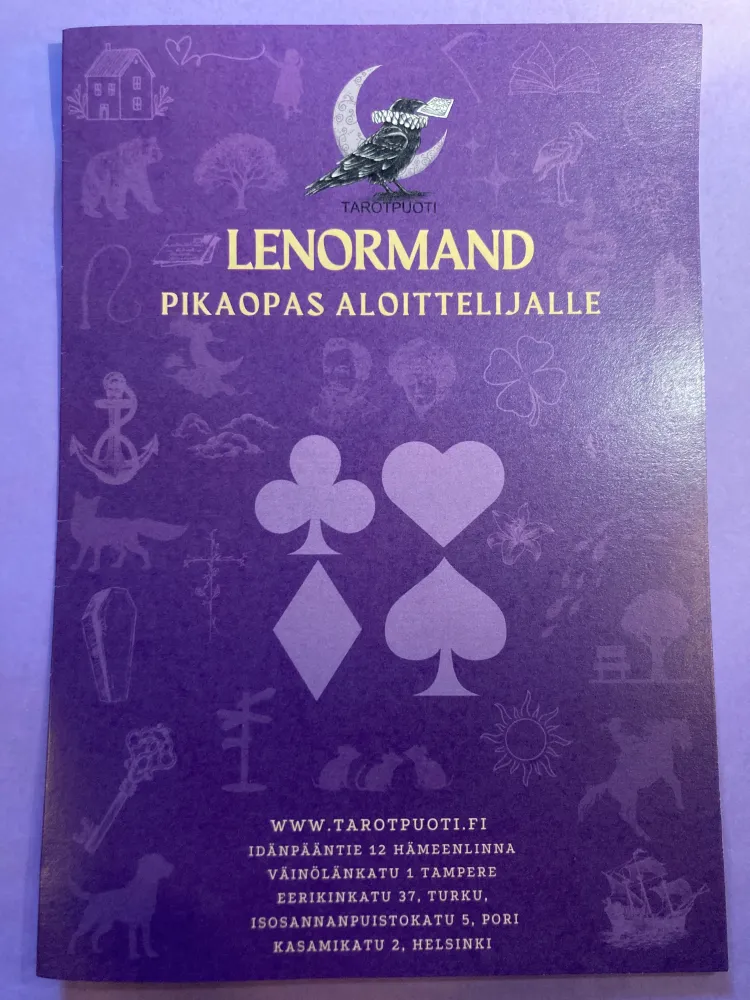 Lenormand -korttien Pikaopas, painettu A5 esite