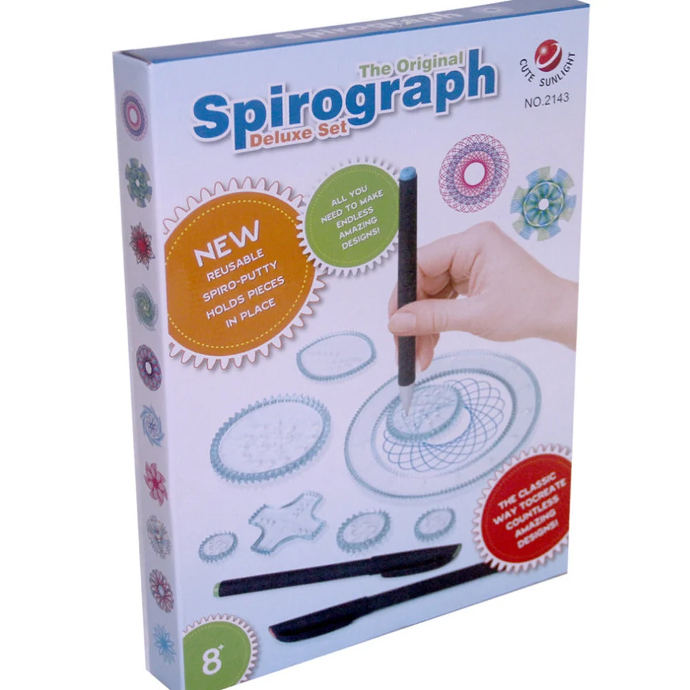 SpiroCraft | Luovaa Hauskaa - Spiraalipiirustusleikkisetti 27 Lisävarusteella Lapsille