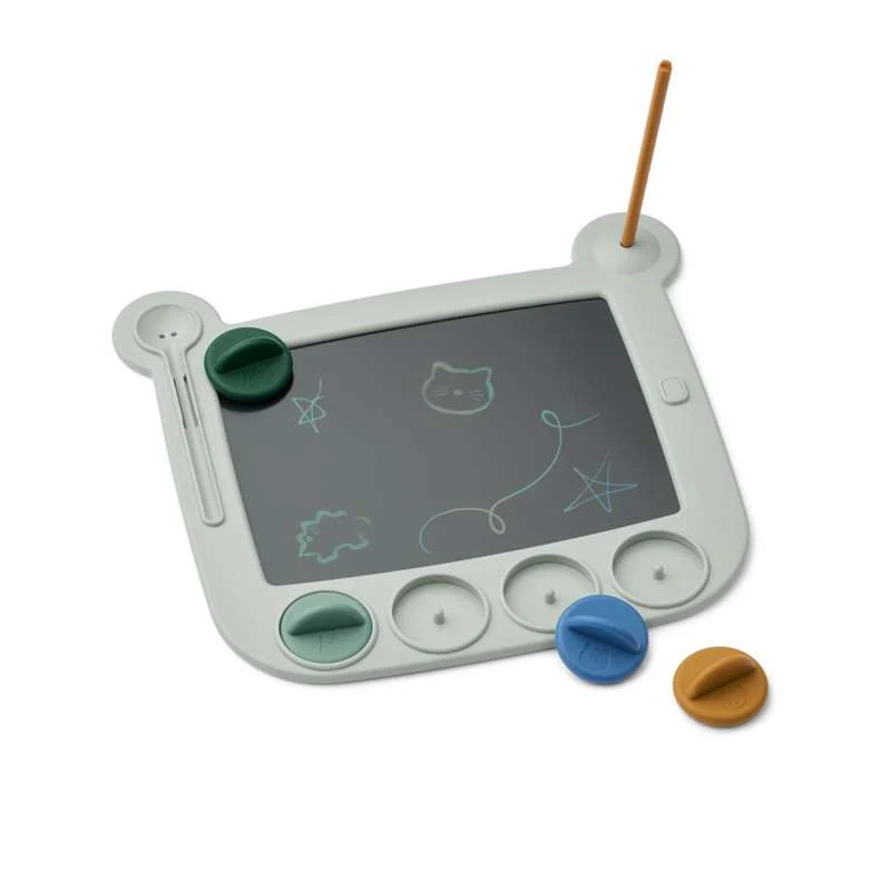 Liewood Venzora LCD Piirtotaulu m. Leimasimet - Dove Blue Multi Mix