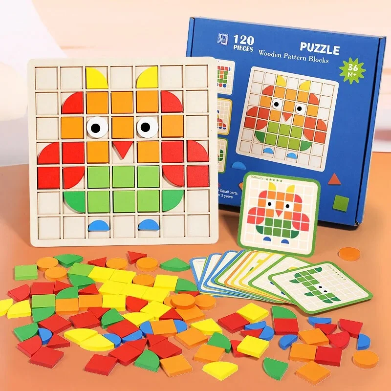 EcoToys MosaFun | Luova oppiminen - Puiset mosaiikkipalapelit lapsille