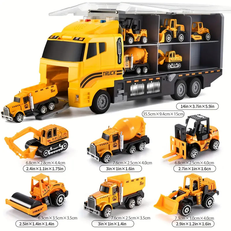 MiniMover | Luova Rakennushauska Lapsille - Lelusetti Diecast-ajoneuvoilla