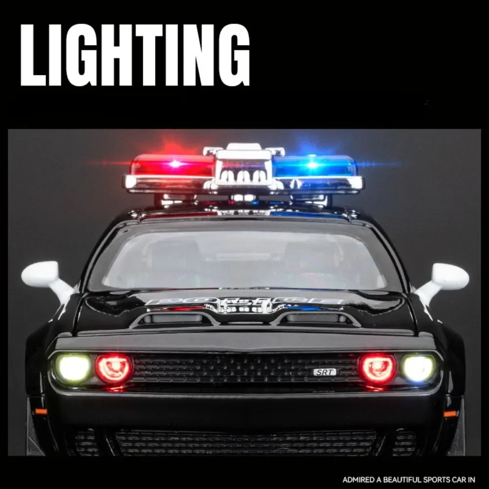 1:32 Scale Police Alloy Car Model Toys Metal Diecasts Vehicle Model Light Sound Sport Car Children Collection Gifts