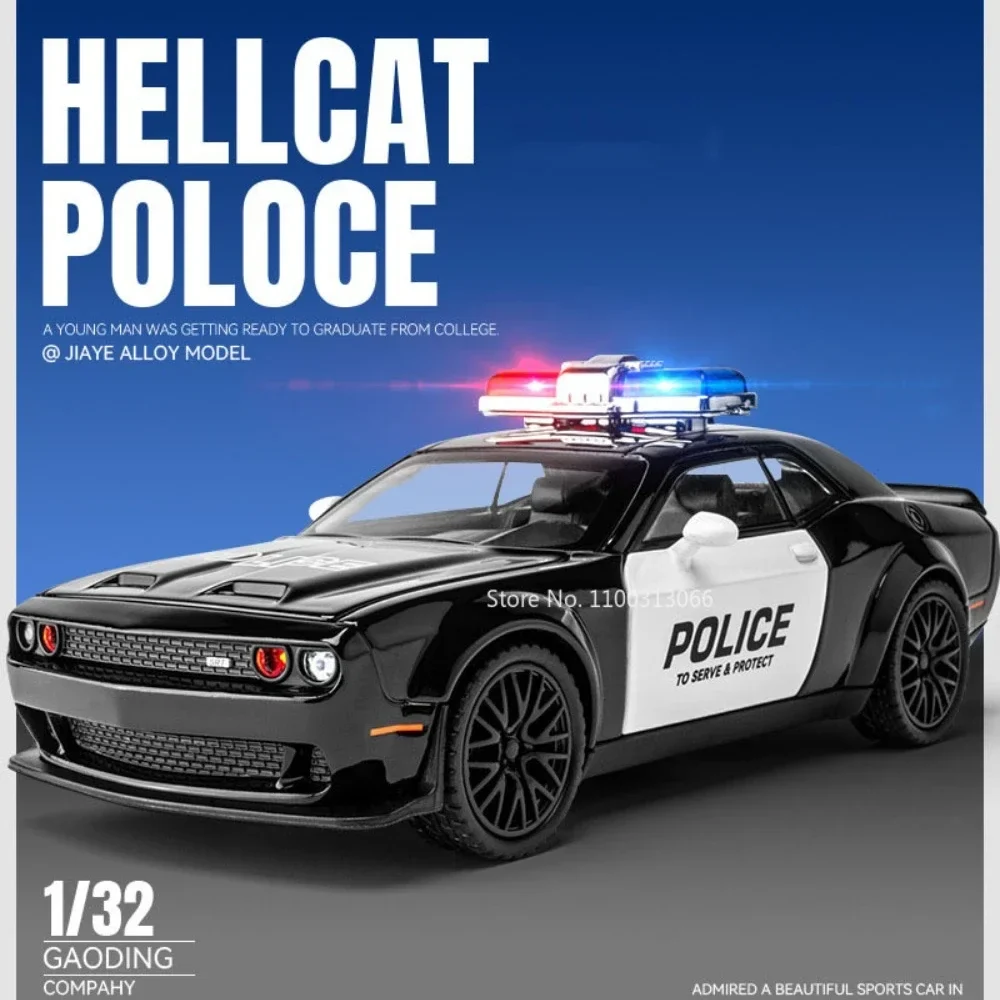 1:32 Scale Police Alloy Car Model Toys Metal Diecasts Vehicle Model Light Sound Sport Car Children Collection Gifts