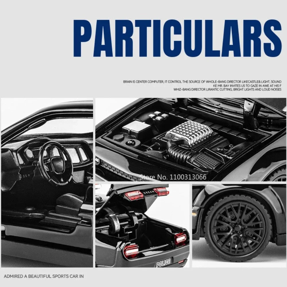 1:32 Scale Police Alloy Car Model Toys Metal Diecasts Vehicle Model Light Sound Sport Car Children Collection Gifts