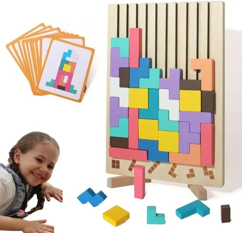 Puzzle Totem™ – Ajattele & rakenna – Puinen palapeli peli