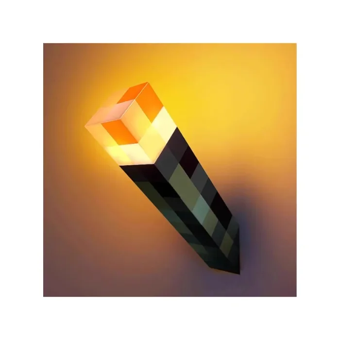 Minecraft-pikselilyhty LED-yövalo seinäkiinnityksellä
