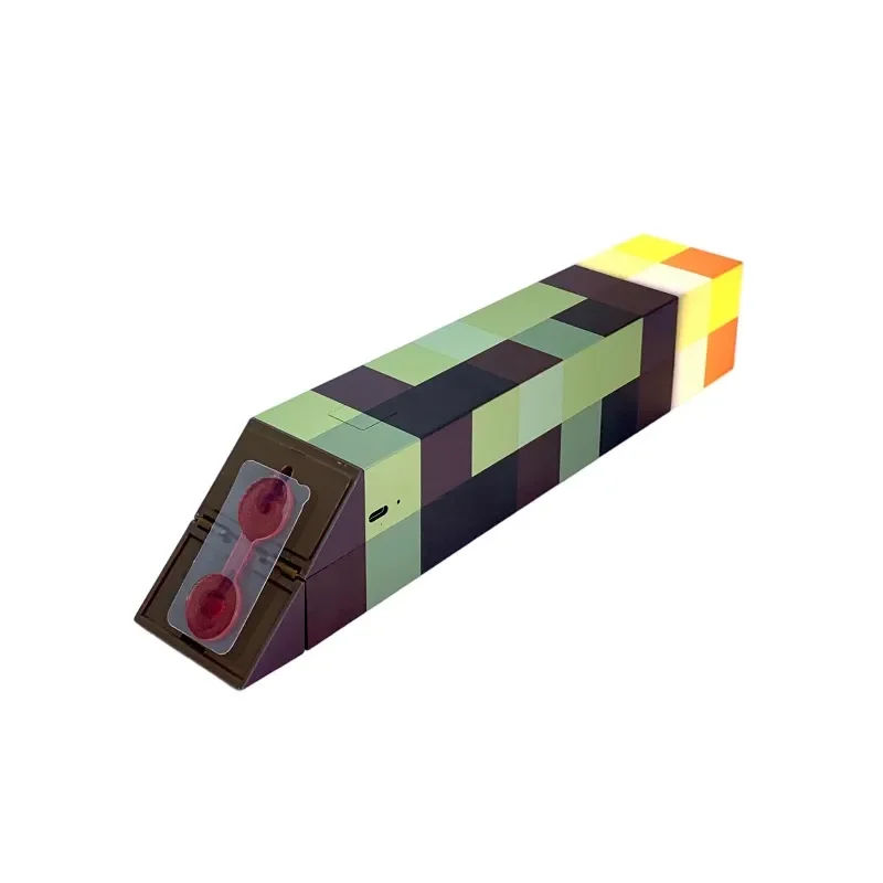 Minecraft-pikselilyhty LED-yövalo seinäkiinnityksellä
