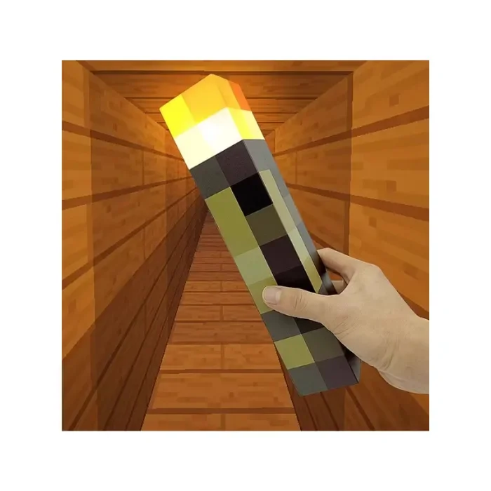 Minecraft-pikselilyhty LED-yövalo seinäkiinnityksellä