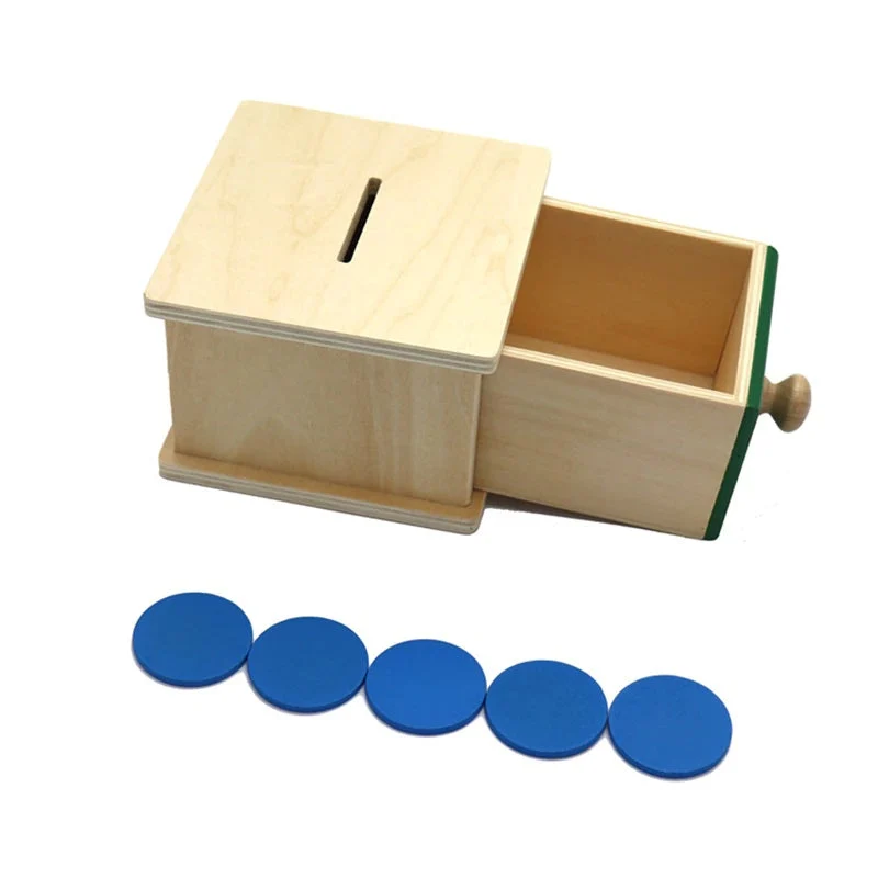 EcoToys LittleCoinBox | Montessori Kolikko- ja Pallolaatikko - Edistää käsi-silmä-koordinaatiota