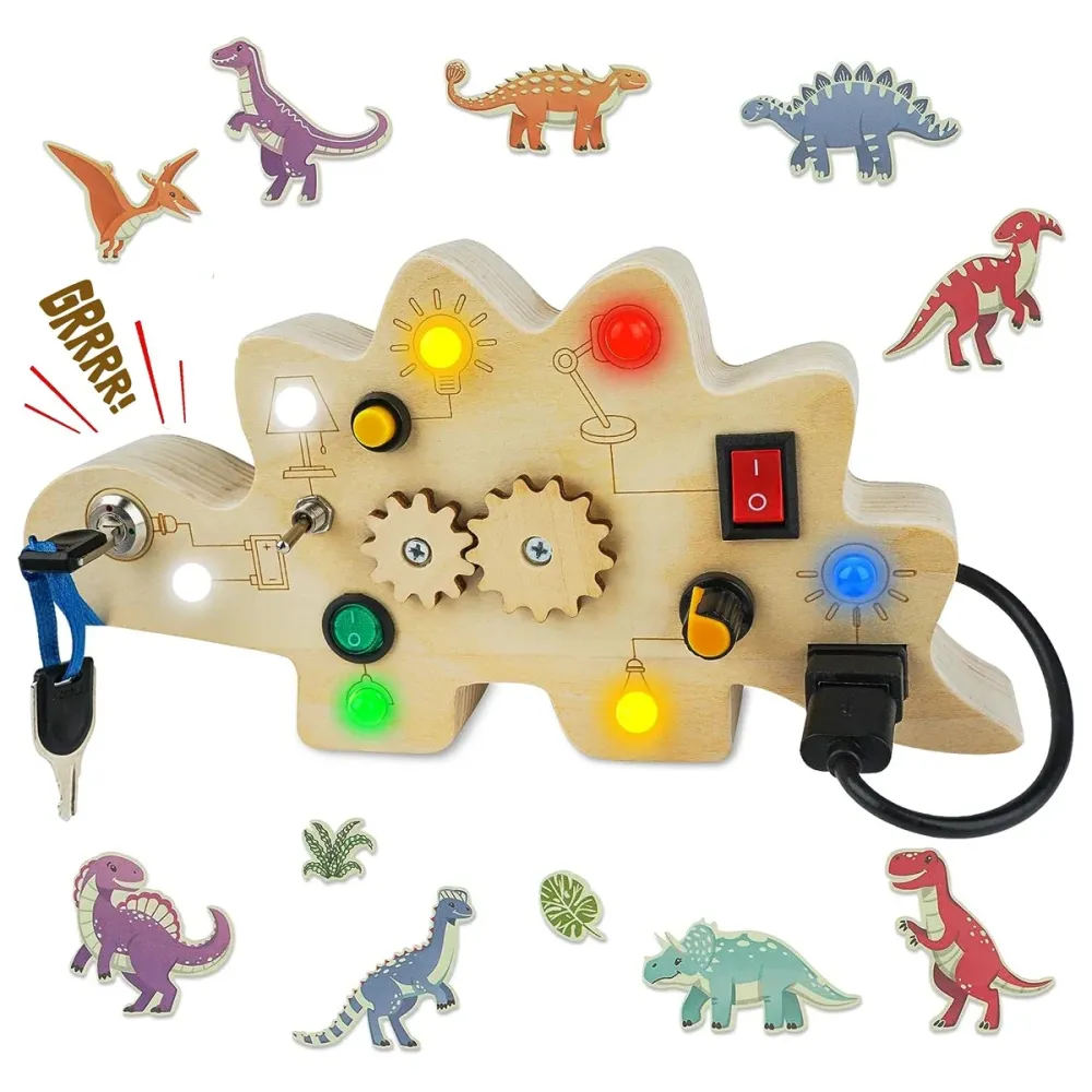 Ecotoys DinoSpark | Montessori LED Leikkilauta - Opettava Vauvan Leikkikalu