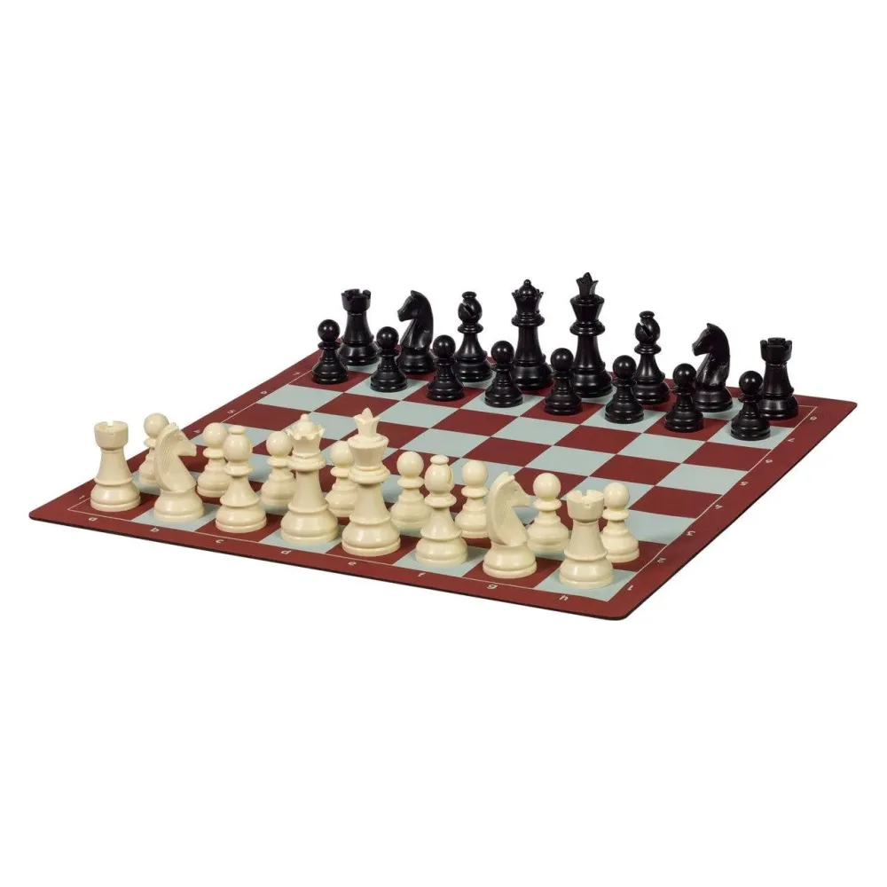 Rullattava Shakkilauta ja Staunton Shakkinappulat | 45 cm