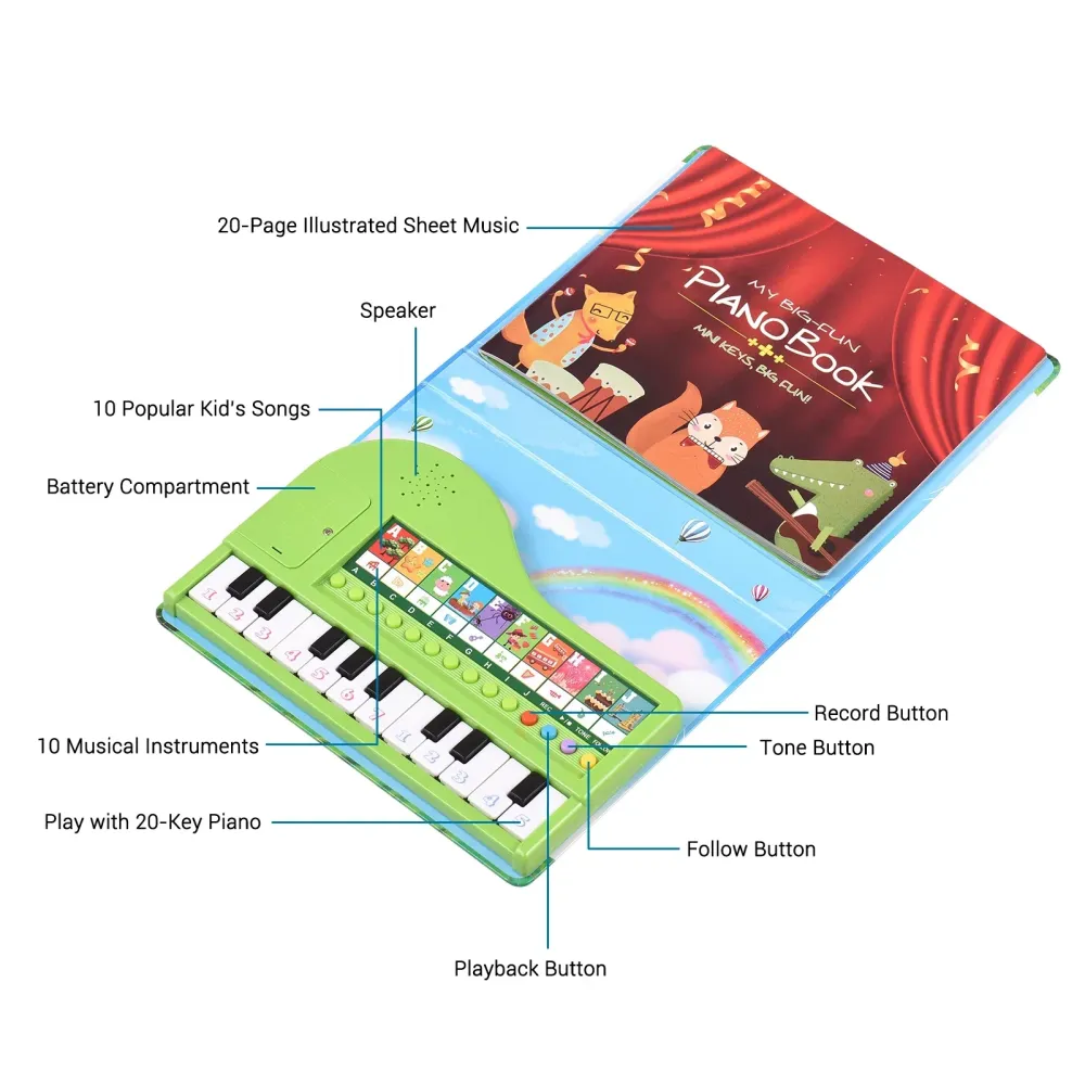 Piano Book™ - Soiton taikaa - Lasten pianokirja