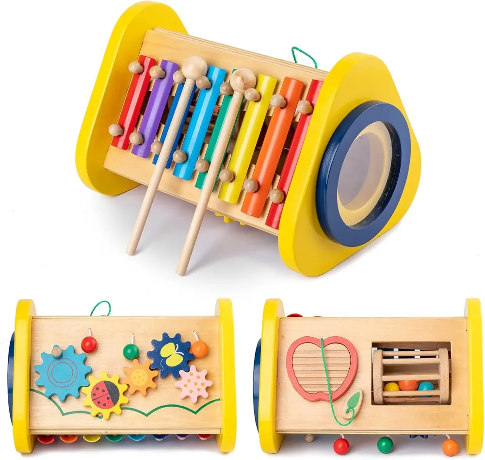 EcoToys Melodiatriangel | Musiikillinen löytö lapsille - Ksylophooni ja Rumpu yhdessä