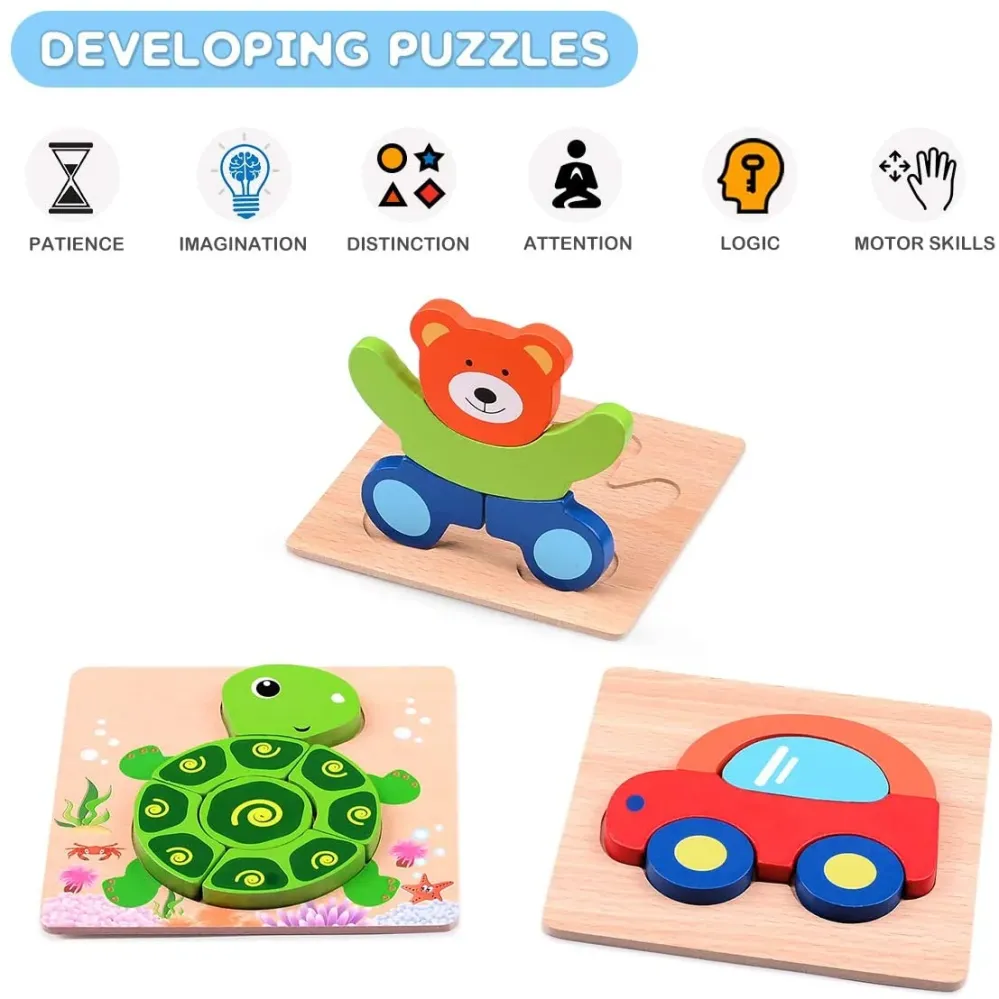 EcoToys Hauska eläinpalapeli | Opettavaista ja luovaa - 3D-palapeli lapsille