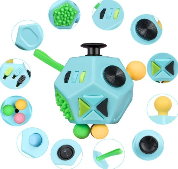 12-Sided Decompression Toy™ - Lievitä stressiä - Aistikuutio