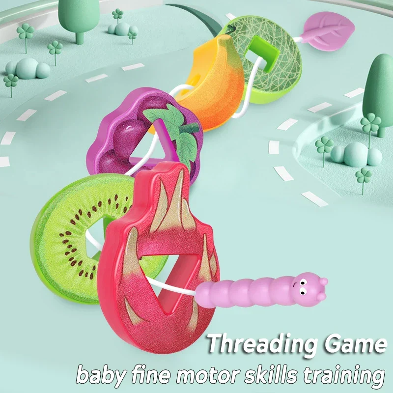 Fruit Lacing Game™ – Hienomotoriikka - Hedelmähelmet Lelut
