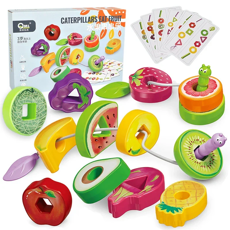 Fruit Lacing Game™ – Hienomotoriikka - Hedelmähelmet Lelut